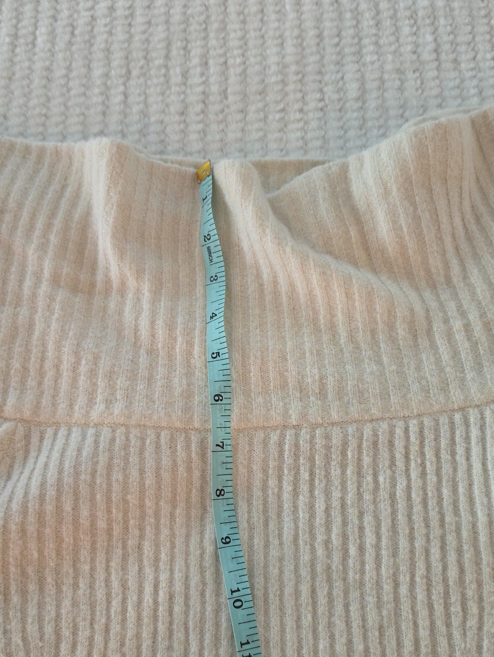 H&M Off-Shoulder Ribbed Cream Sweater - Picture 4 of 7